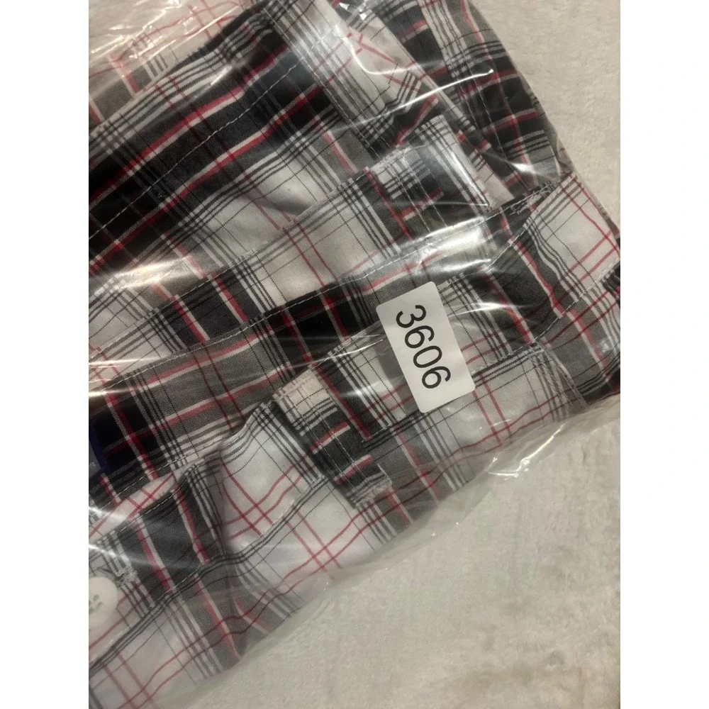 Southpole Shorts Mens 46 Plaid Gray Red Bermuda Baggy Loose Y2K Flat Front Retro